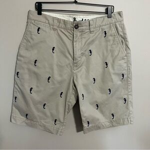 Boden Men’s Embroidered Seahorse Chino Shorts size 34
